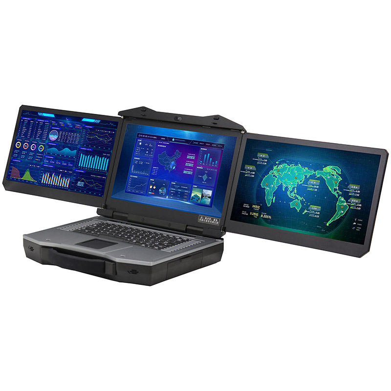 工业级三防便携式工控计算机15.6寸三屏折叠笔记本电脑支持国产化系统